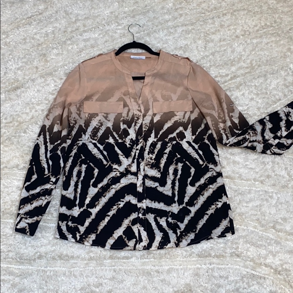 Calvin Klein Blush Print Blouse